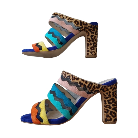 Cole Haan Emilia Real Fur Calf Hair Slip On Heels - Picture 10 of 14